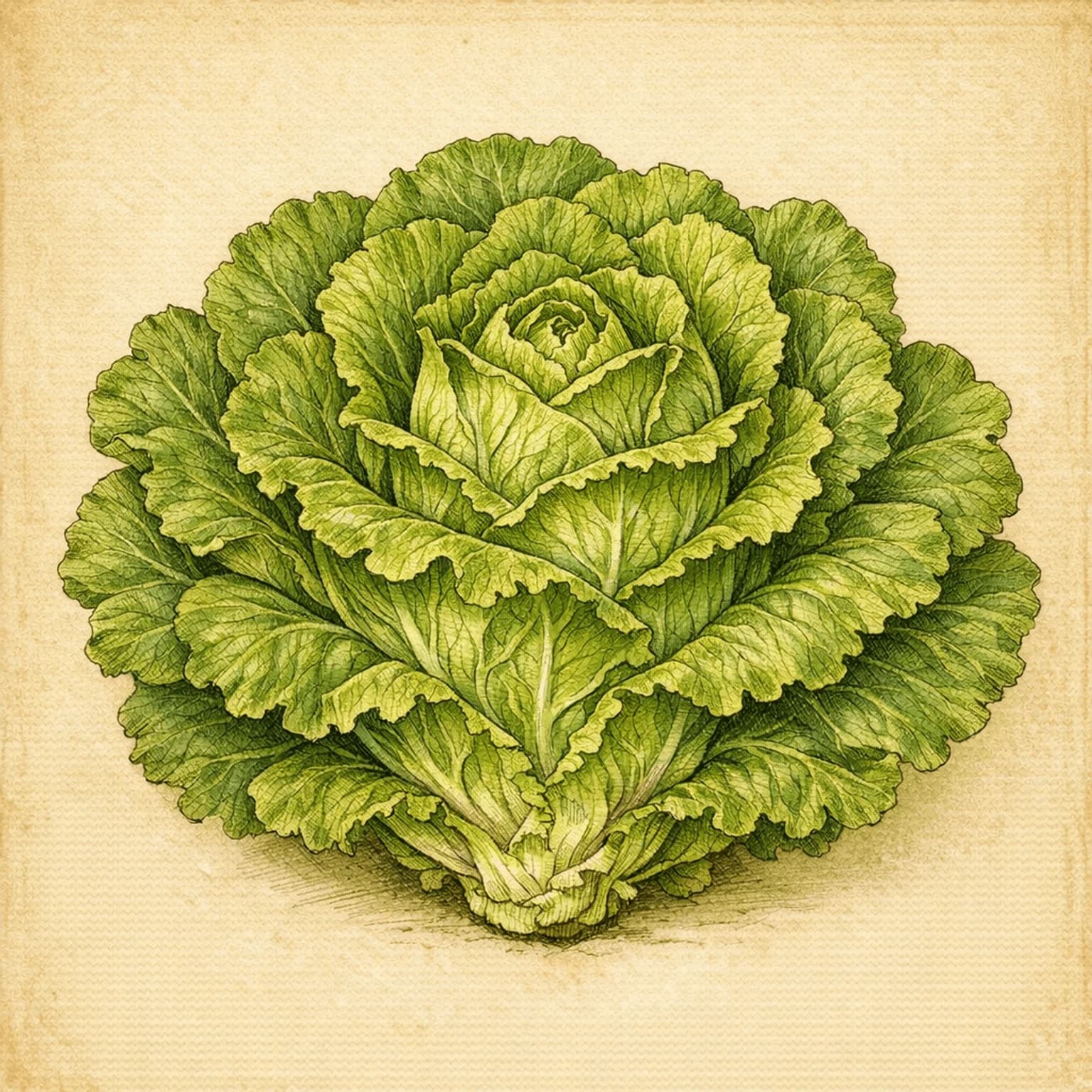 Botanisk plancheillustration af Salat